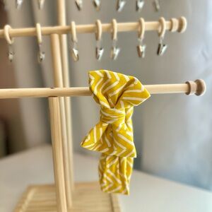 Little Sleepies Yellow Chevron Hair Bow